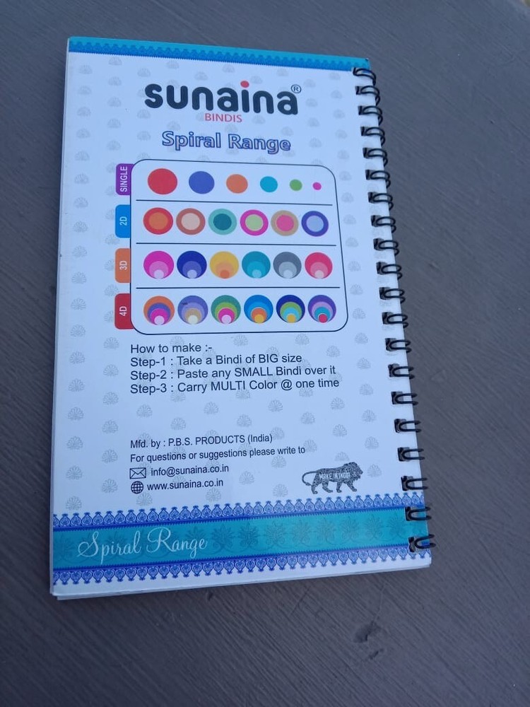 2X SUNAINA Simple Plain Round Multicolour Kumkum Reusable Sticker Bindiya
