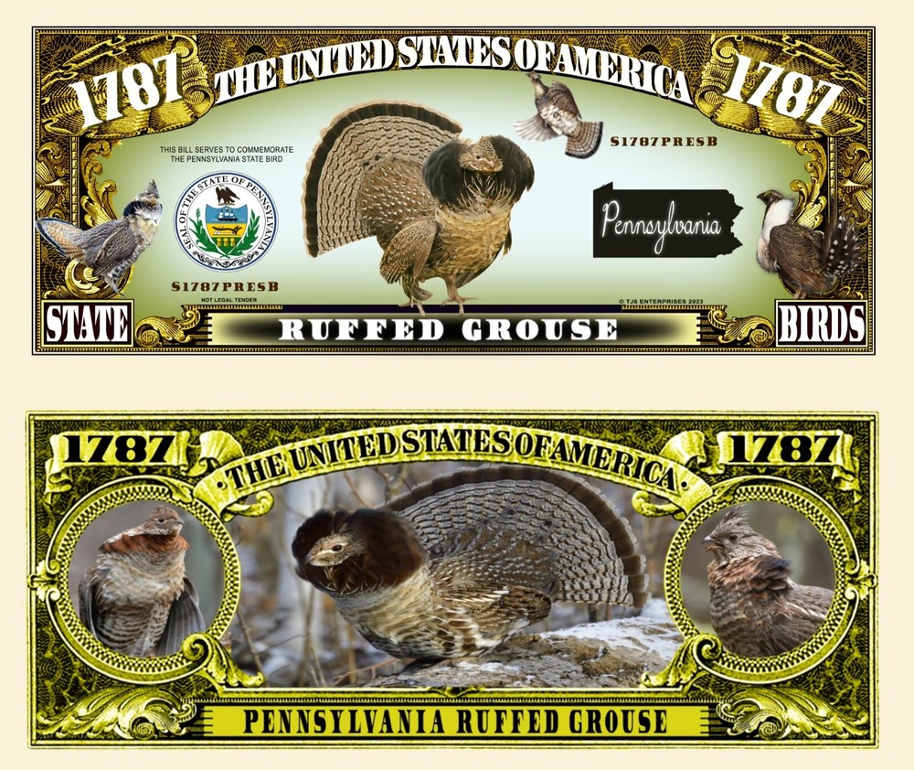 OUR PENNSYLVANIA RUFFED GROUSE NOVELTY NOTE (2 Bills)