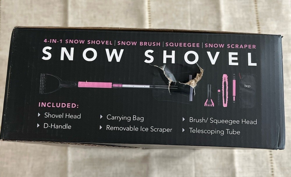 39" Extendable Snow Brush Ice Scraper Squeegee Car Winter Kit, New