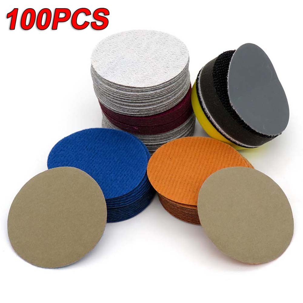 Efficient 2 Inch Wet & Dry Sanding Disc Pack of 100 for Exceptional Finish