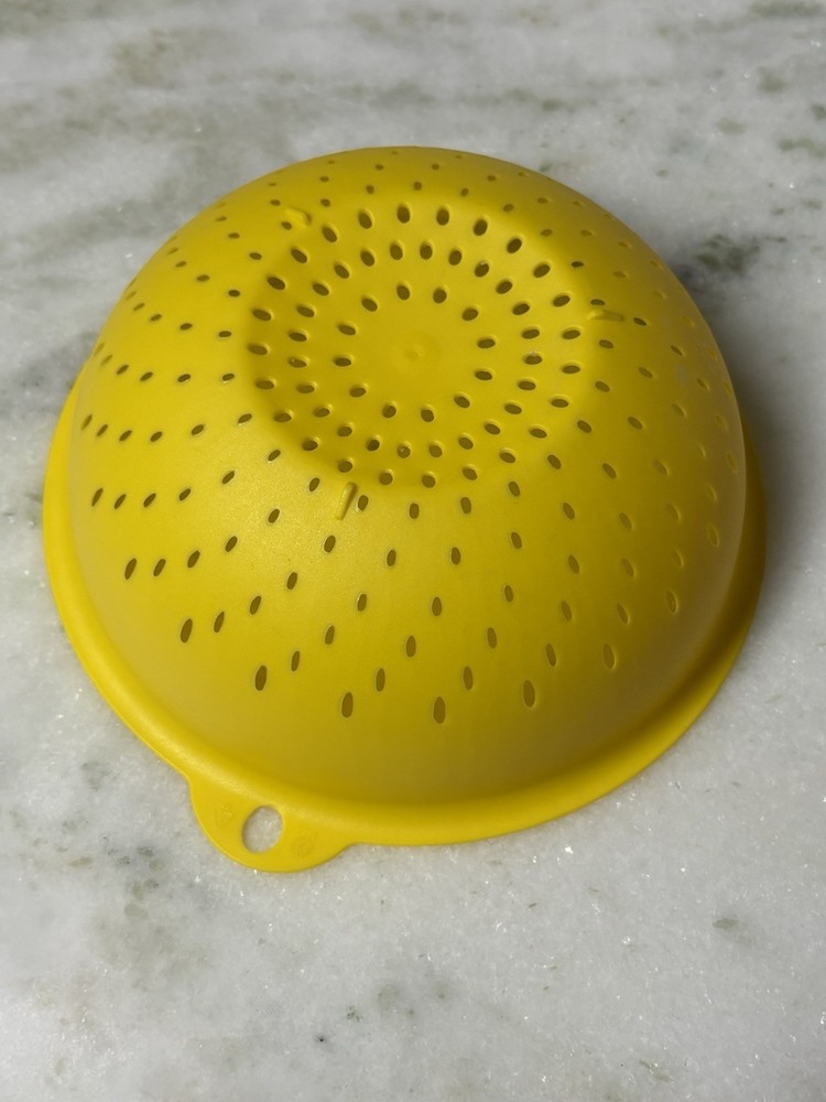 Yellow Plastic 8” Strainer Colander Kitchen Gadget Tool