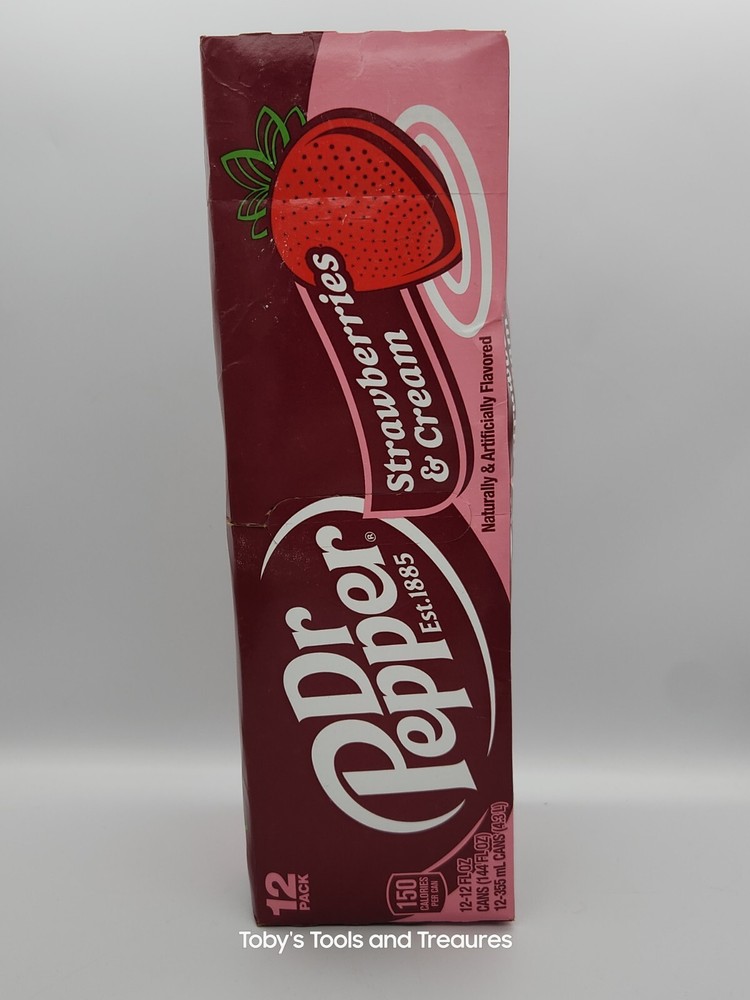 EMPTY 2023 Dr Pepper Strawberries & Cream 12 Pack Box ONLY DIY Display