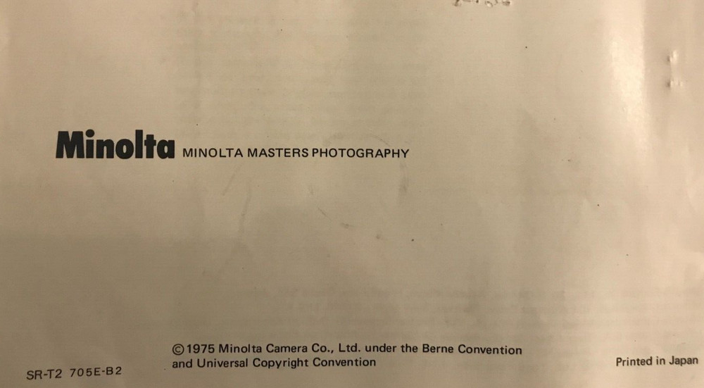 Minolta SR-T 202 Film Camera