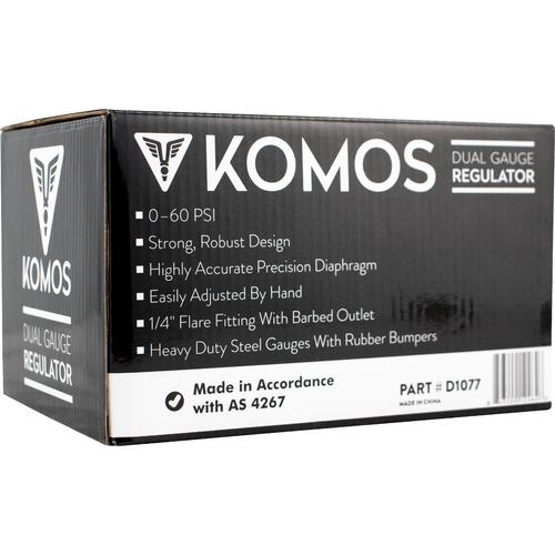 KOMOS® Dual Gauge CO2 Regulator