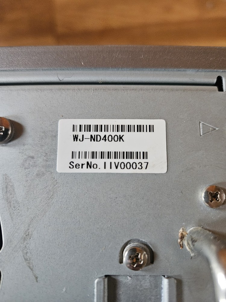 Panasonic NVR WJ-ND400K Network Disk Recorder