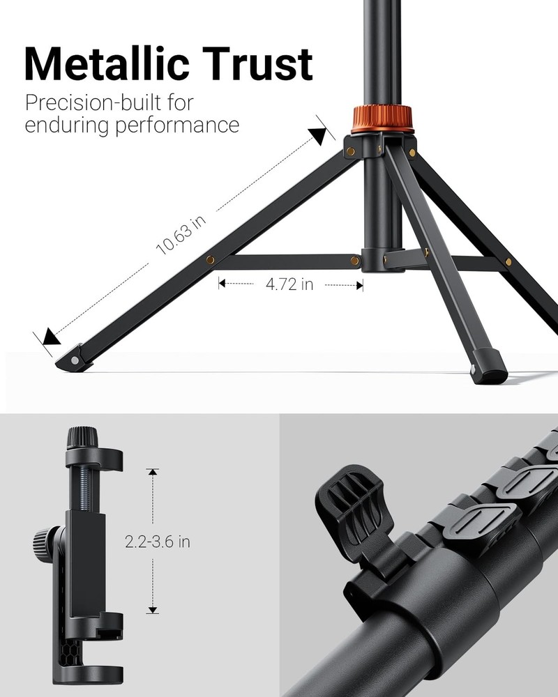 66" Tripod, Tripod for iPhone with Remote & Stand, Extendable Cell Tripod for...