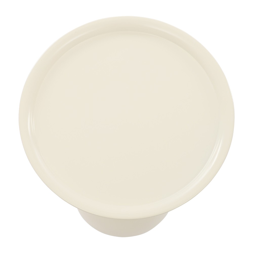 23.62in Height White Modern Side Table Round Side Table Round Bedside Table