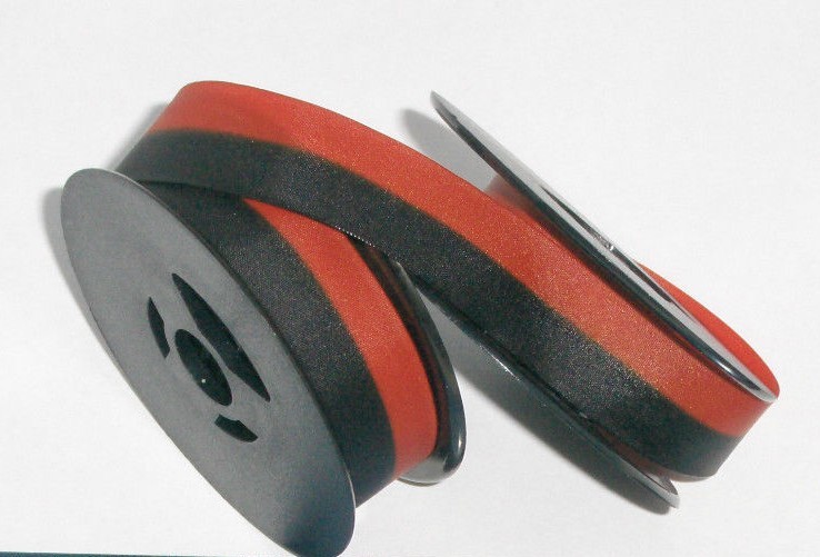 Hermes 10 Typewriter Ribbon - Black and Red Ink