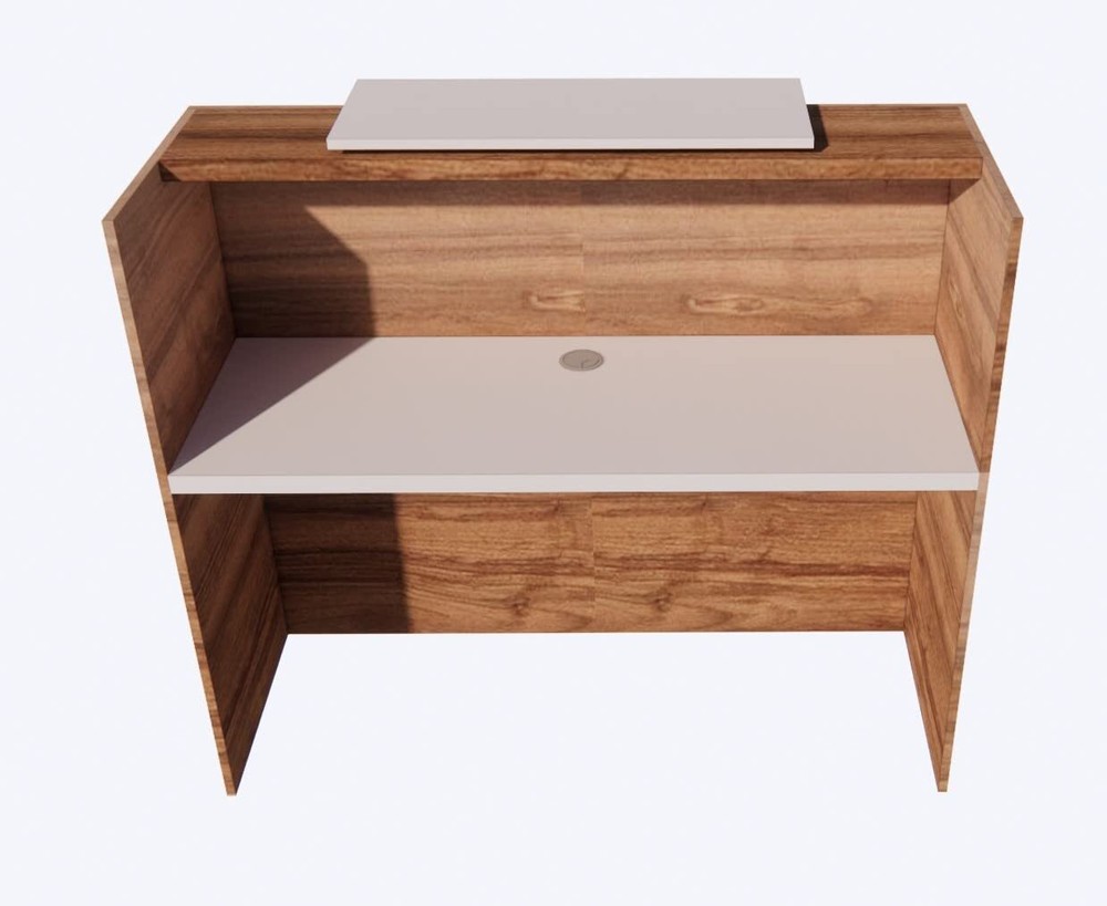 Reception Front Desk Counter Top, Laminate Desktop, Standing Table for Salon