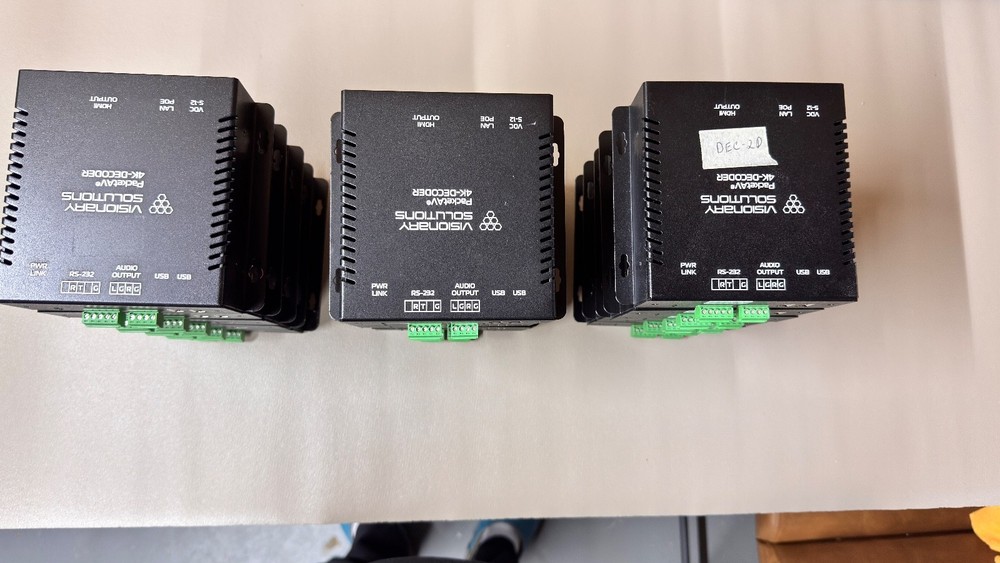 1 - Visionary Solutions D4100 4K UHD Decoder Unit - Used, QTY 9Fully Functional