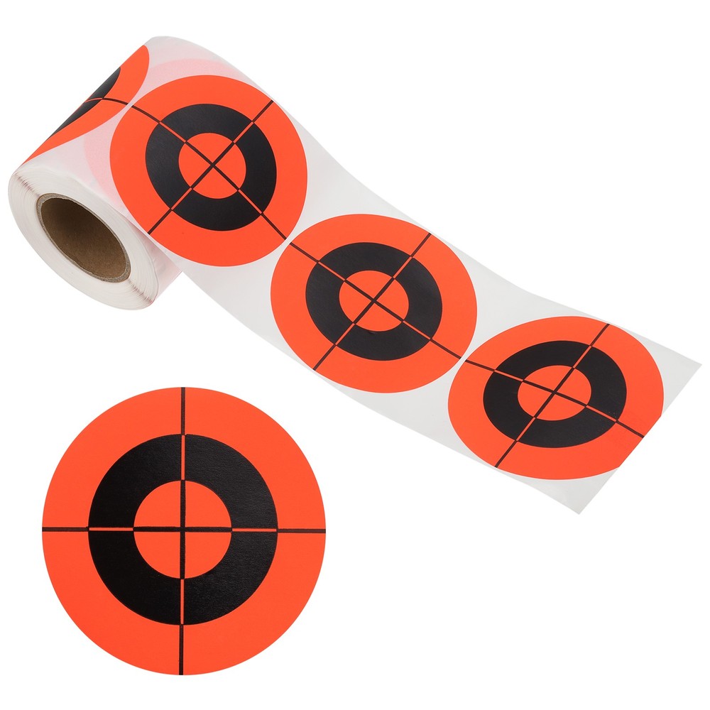 1 Roll Circle Splatter Target Stickers 3", Red/Black Style 9