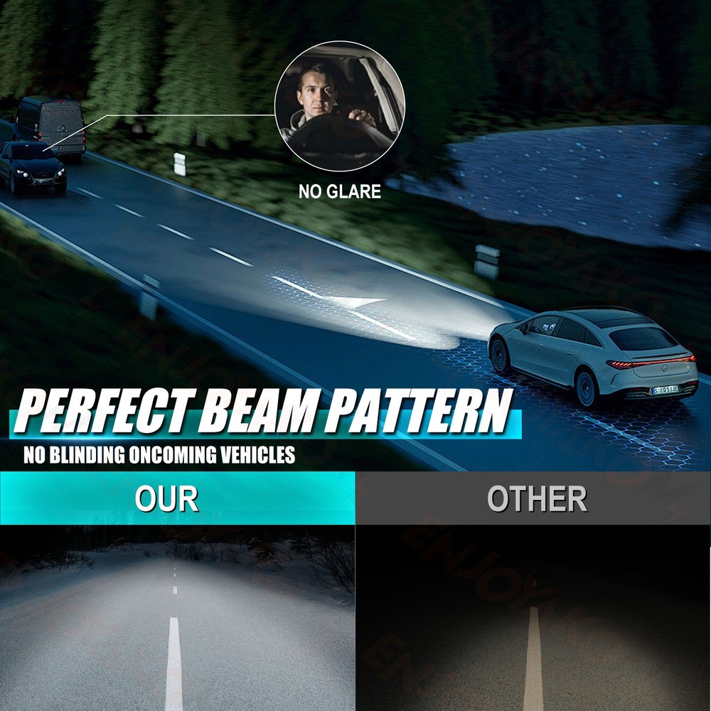 For 2014 2015 GMC Sierra 1500 White 9012 LED Headlight + 5202 Fog Light Bulb 4x