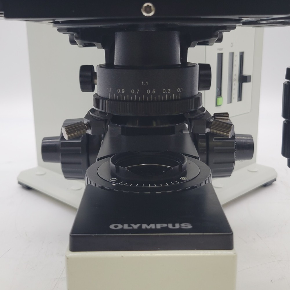 Olympus Microscope BX50 with Binocular Head and 4x, 10x, 40x Objectives