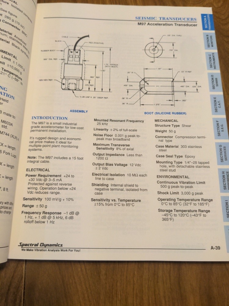 Vibration Handbook 1990 Spectral Dynamics Monitors Transducers Instruments More.