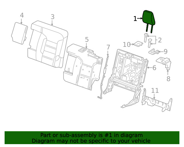 Genuine GM Headrest 85146534