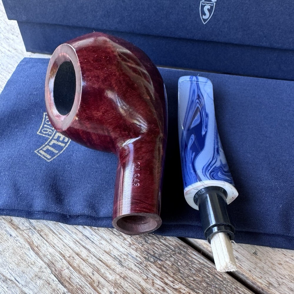 Savinelli Oceano Smooth Bent Rhodesian (673 KS) 6mm Filter Pipe - New