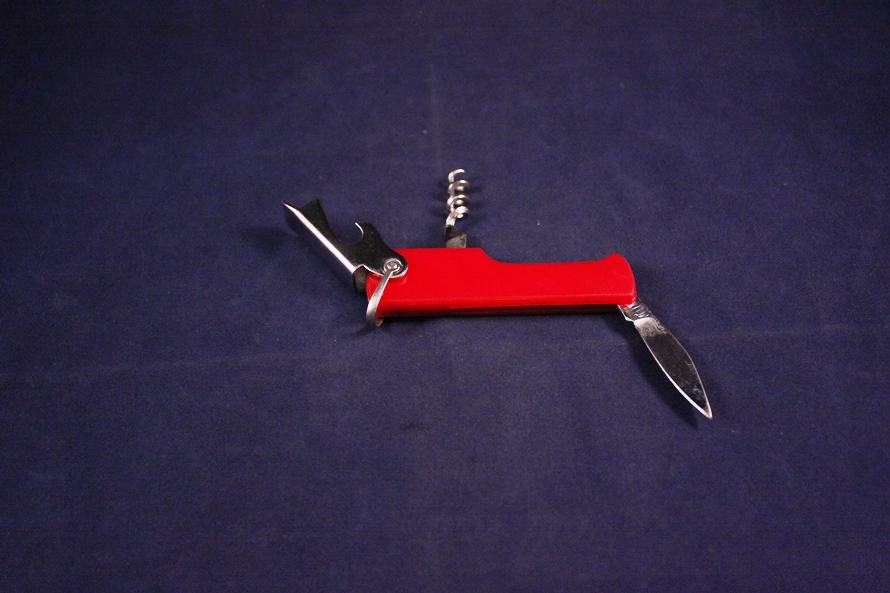 Handy Red 3" Plastic Bottle Opener Knife