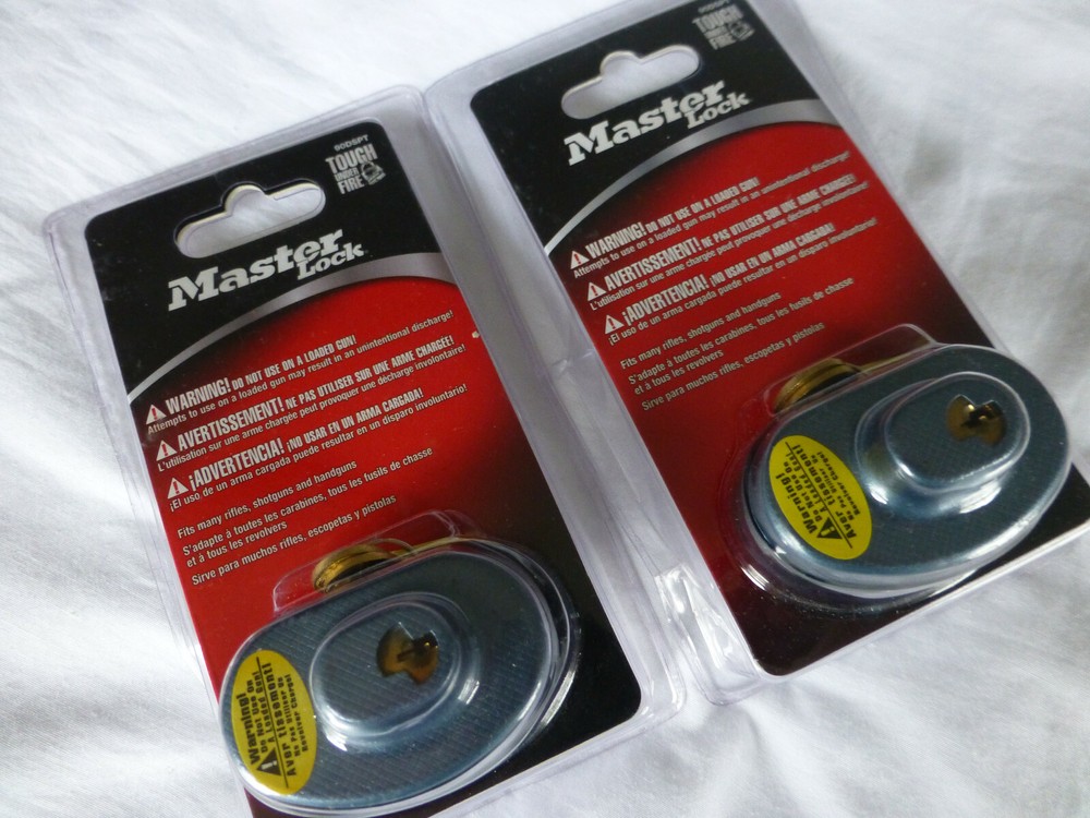 Lot of 2 Master Lock Trigger Lock Keyed Gun Trigger Lock Keyed Different