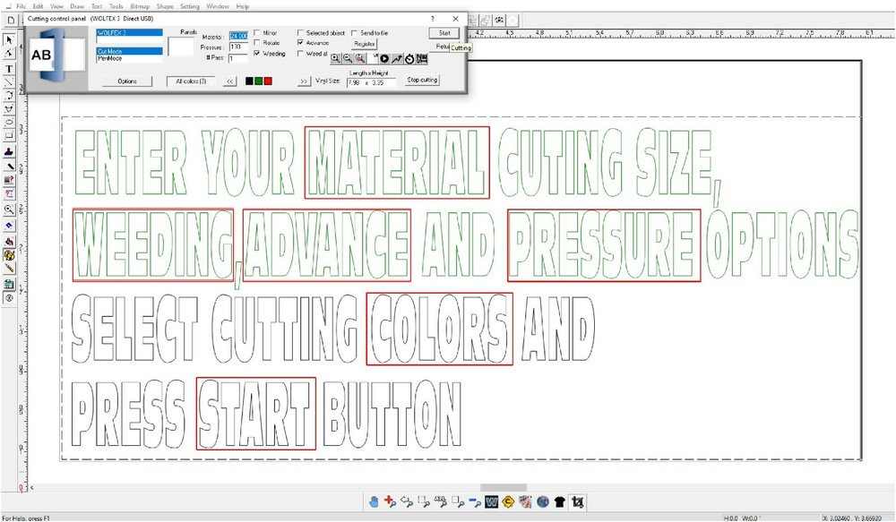WINPCSIGN BASIC Sign Making & Editing software SVG 500 Vinyl cutters drivers