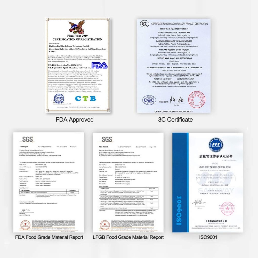 Upgrade Travel Kettle, Food Grade Silicone Dual Voltage 110-220V Ultrathin Po...