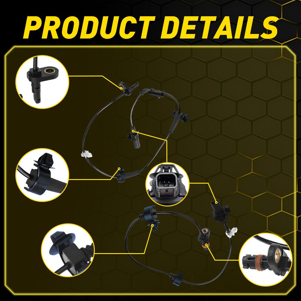 4Pcs Front Rear Right + Left ABS Wheel Speed Sensor for 2012-2015 Honda Civic