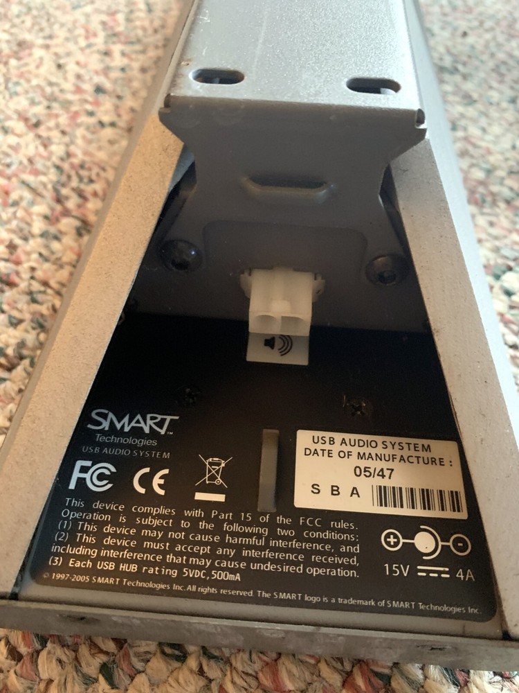 NO PS / Smart Technologies SBA-R1-NA USB Audio System Speakers