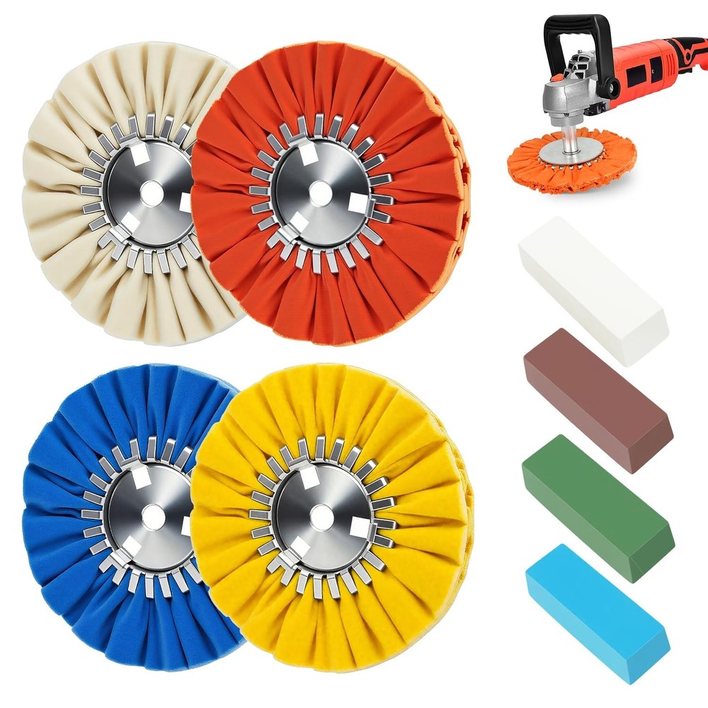 Complete 8" Airway Buffing Wheel Kit + Polishing Compound