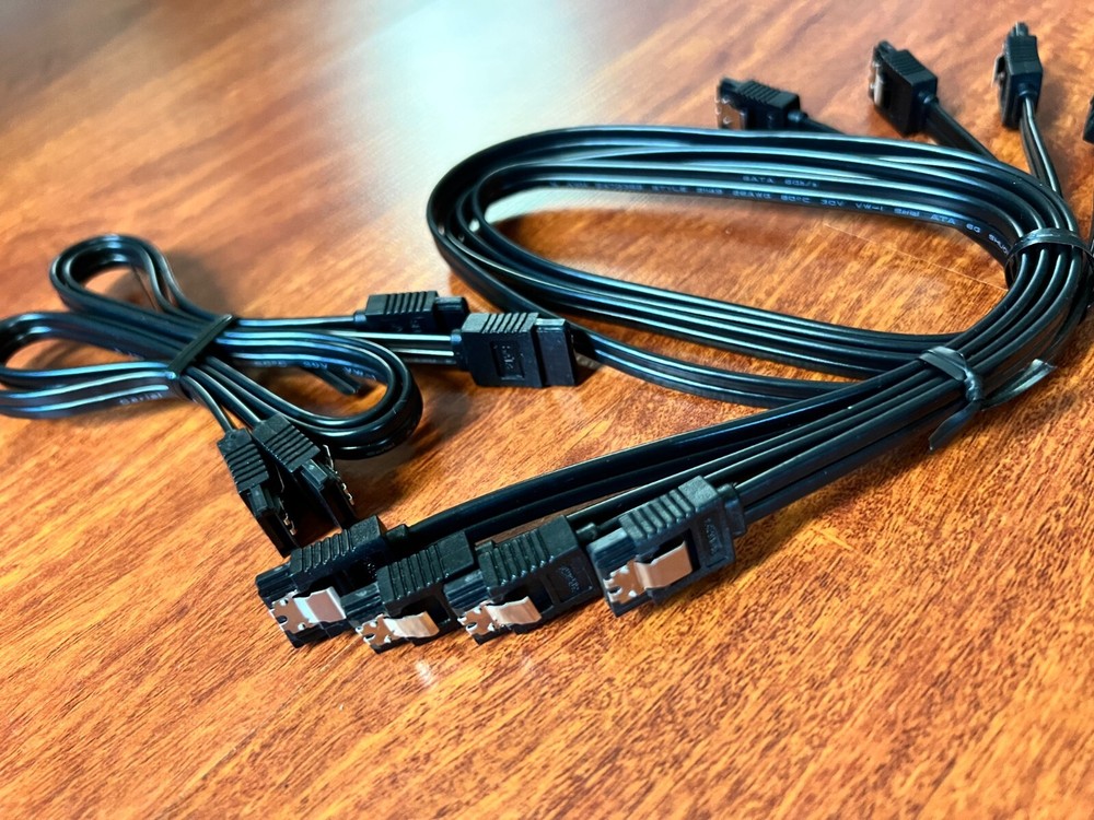 9 pieces  ASUS 6G SATA III 19" Data Cables Black ,ORIGINAL