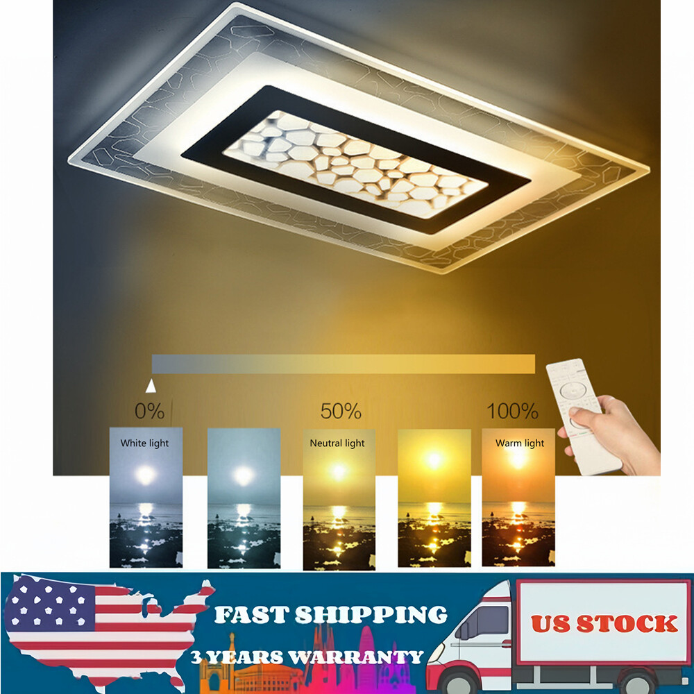 Modern Acrylic Flush Mount LED Ceiling Light Kitchen Bedroom Down Lighting Lamp