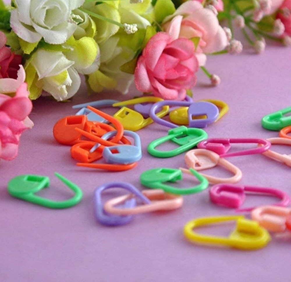 100PCS Crochet Stitch Markers Locking Knitting Clips