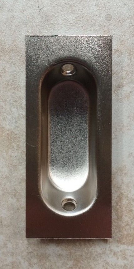 Small Rectangular Flush Finger Cup Pull Sliding Door Hardware Choice of Finish