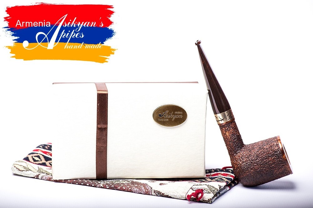 Asikyan Pipe #370/23 Billiard Rusticated Hand Made