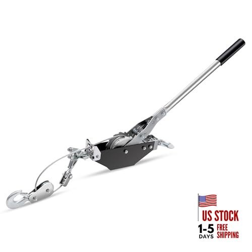 Come Along Winch, 3000 lbs Pull Capacity, 12 ft Steel Cable 3000lbs Manual