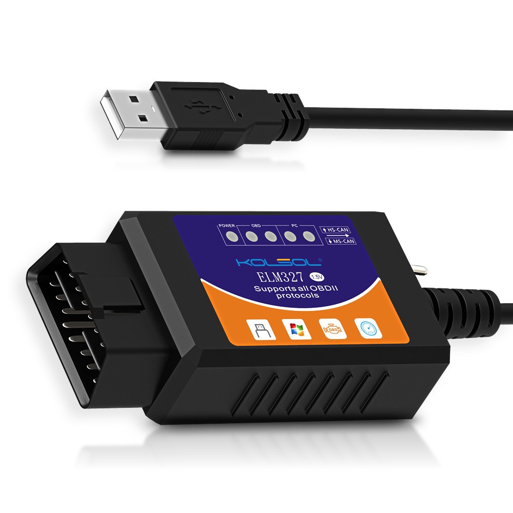 OBD2 Scanner ELM327 USB V1.5 with Switch modified for Ford HS-CAN Code Reader