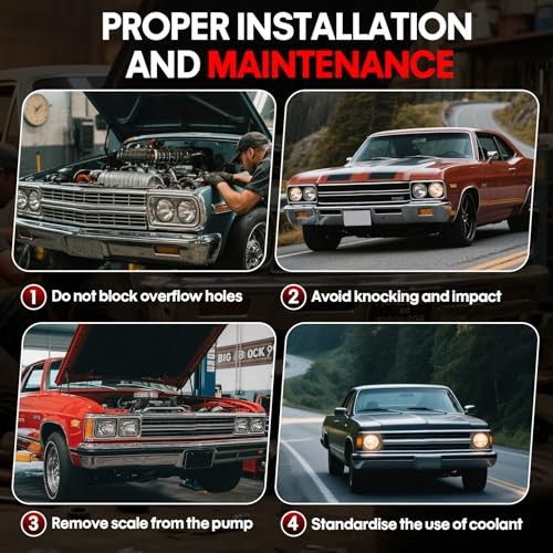 Small-Block Electric Water Pump for Chevy 283-327-400 SBC, Chorme Aluminum-35