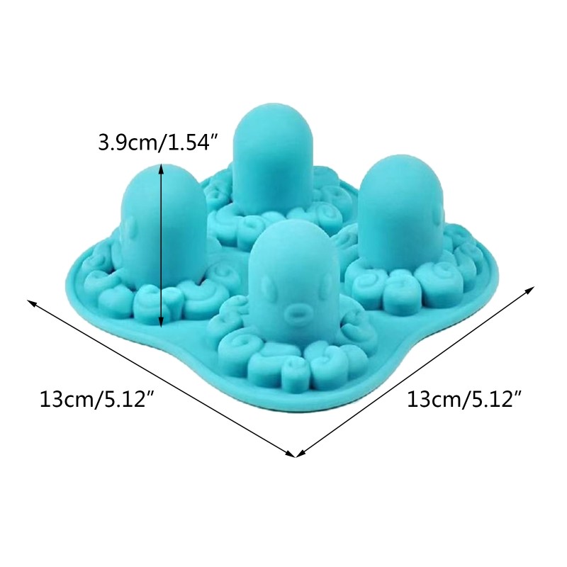 Octopus Shape Ice Cube Molds Ice Cube Tray Reusable Silicone Mold for Freezer
