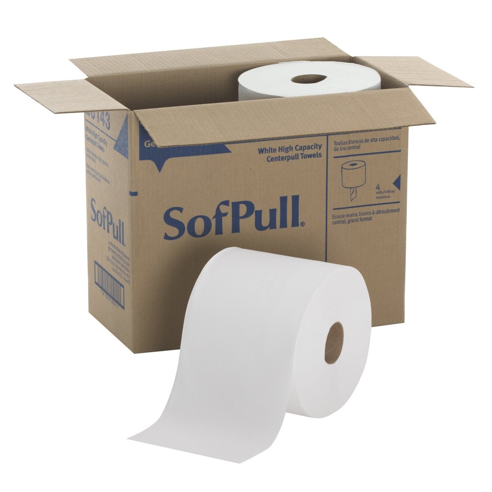 SofPull High Capacity Center Pull Paper Towels 8400 ft Per Roll GCP - 4 Rolls