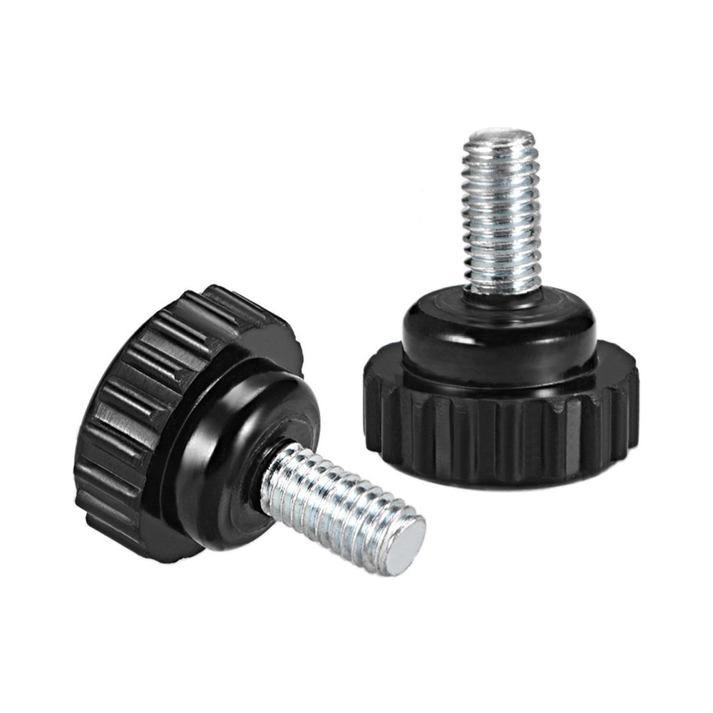 M6 x 10mm Male Thread Knurled Locking Knobs 8pcs