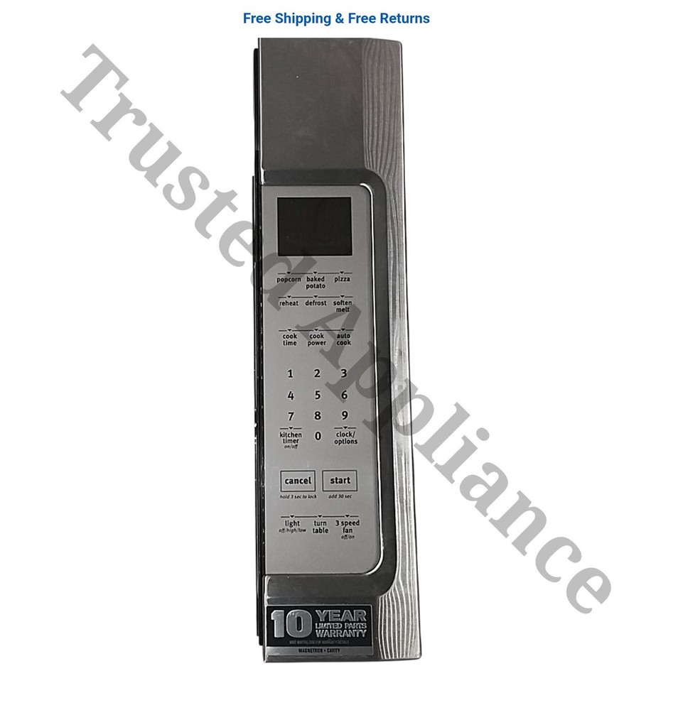 Whirlpool Microwave Control Panel Console W10593885 SILVER