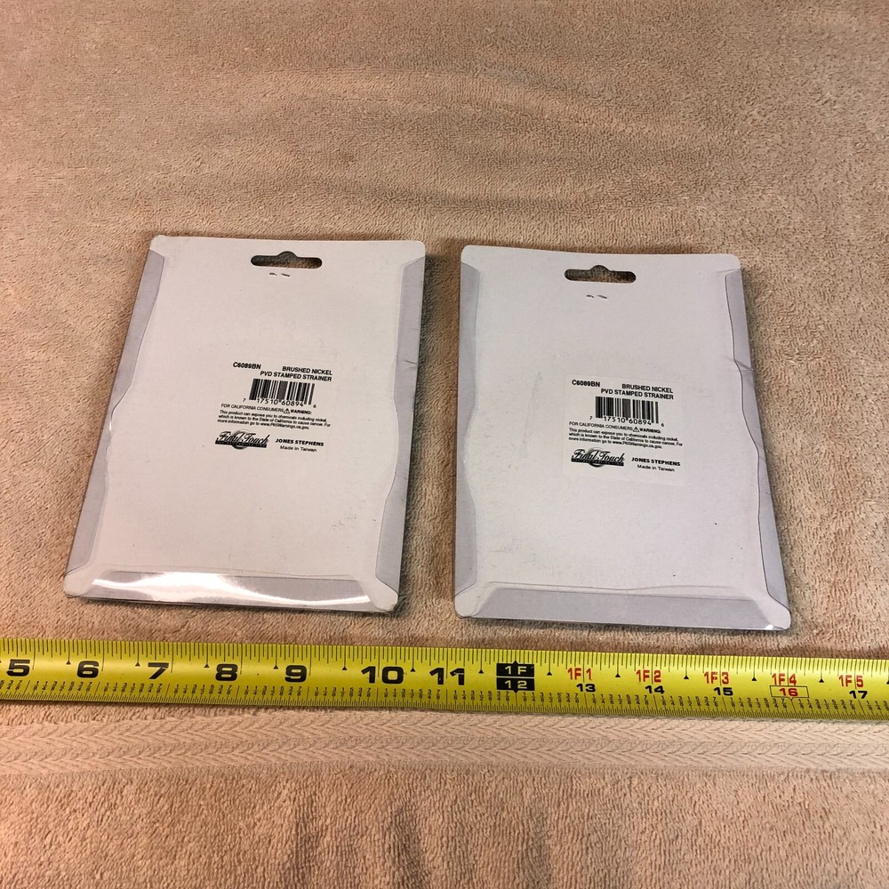LOT OF 2 REPLACEMENT STRAINERS - BRUSHED NICKEL - 4"