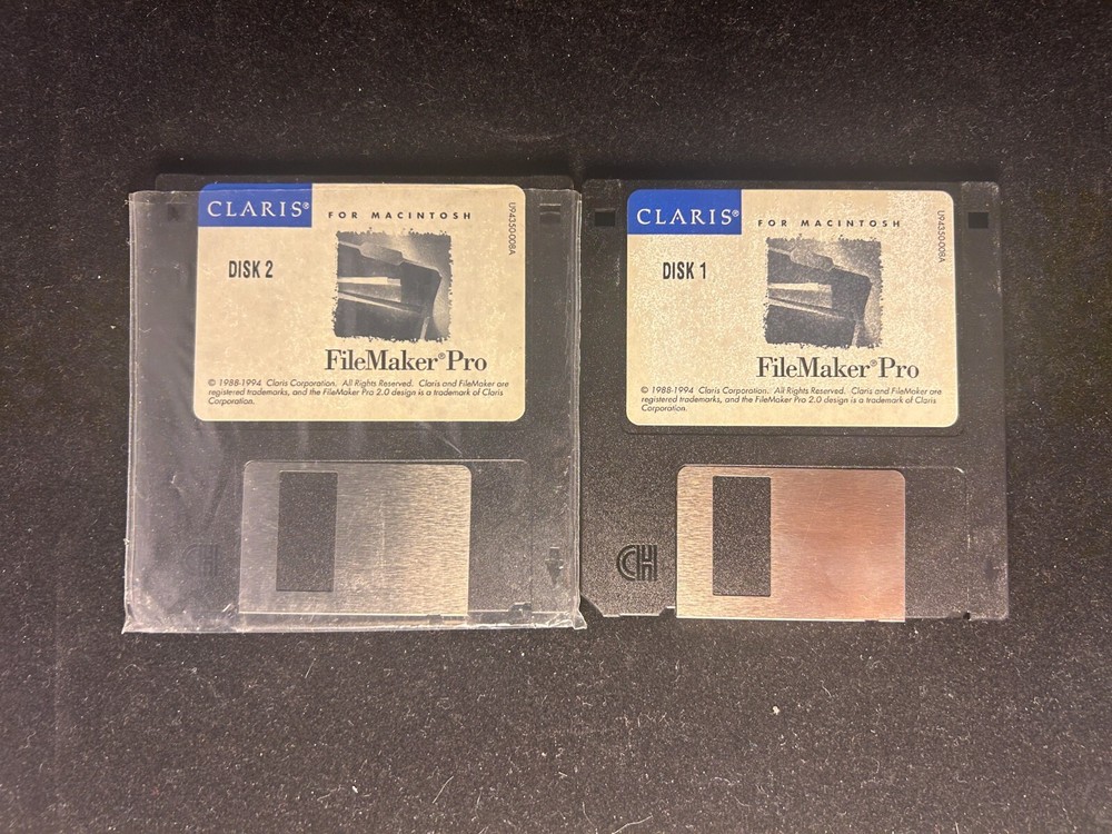 FileMaker Pro 2.0 Install Disks for Apple Macintosh Series