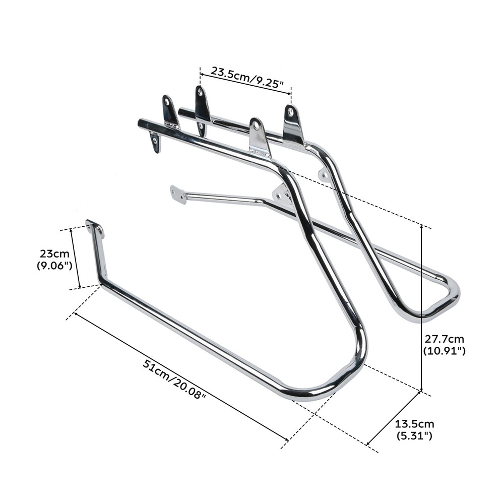 Saddlebag Saddle bag Conversion Brackets Set w/ Hardware For Harley Softail
