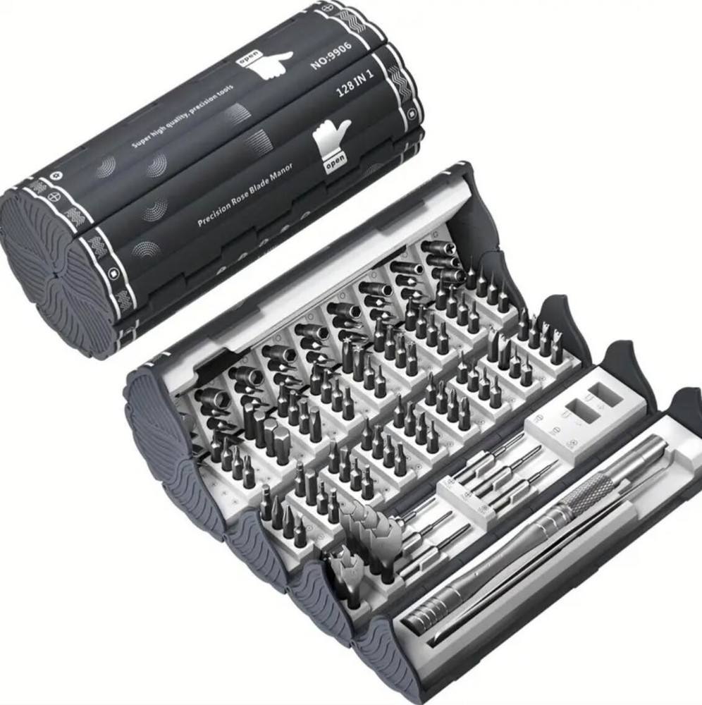 128 in 1 Precision Screwdriver Set Magnetic Bit Kit Multi-Function Stainless