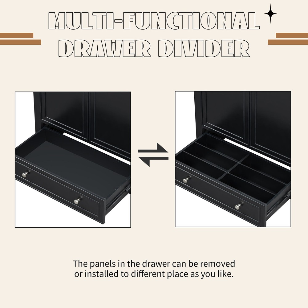 30" Bathroom Vanity without Sink Multi-functional Bathroom Cabinet w/Drawer