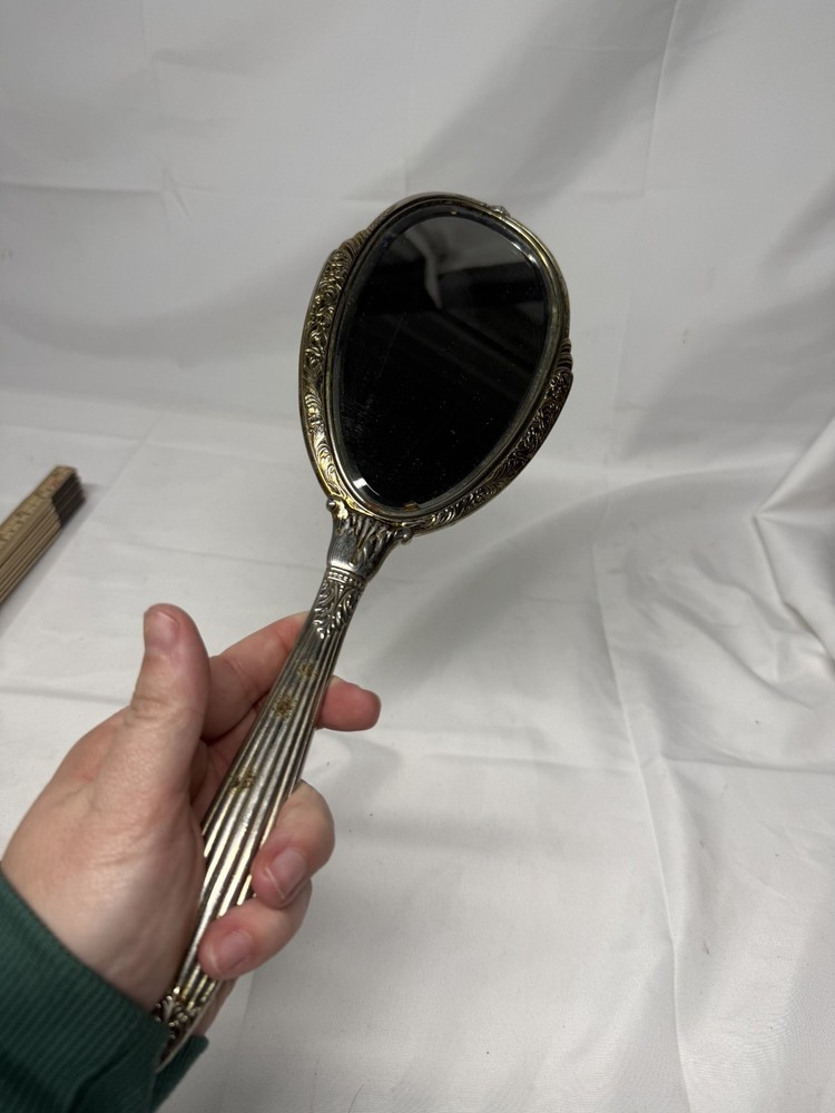 Vtg Vanity HANDHELD MIRROR