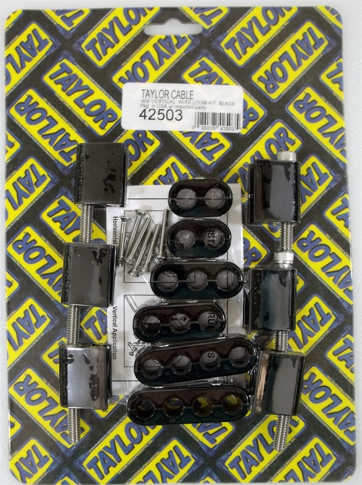Taylor Cable 42503 10.4 Vertical Wire Loom Kit black
