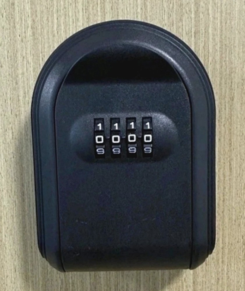 Black ABS Plastic Key Box Variable Password Key Safe Household Key Storage