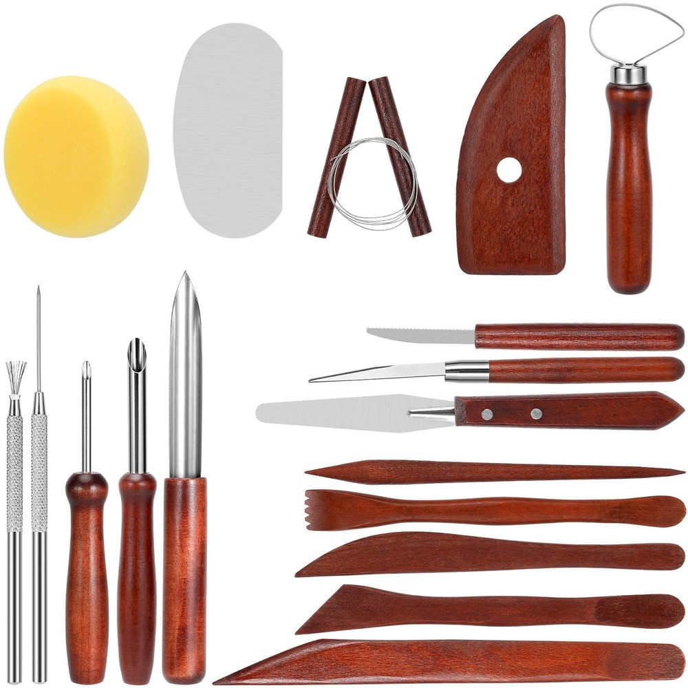 42pcs Pottery Tools, Clay Tools, Sculpting Tools, Pottery Kit, Dry Clay Tools...