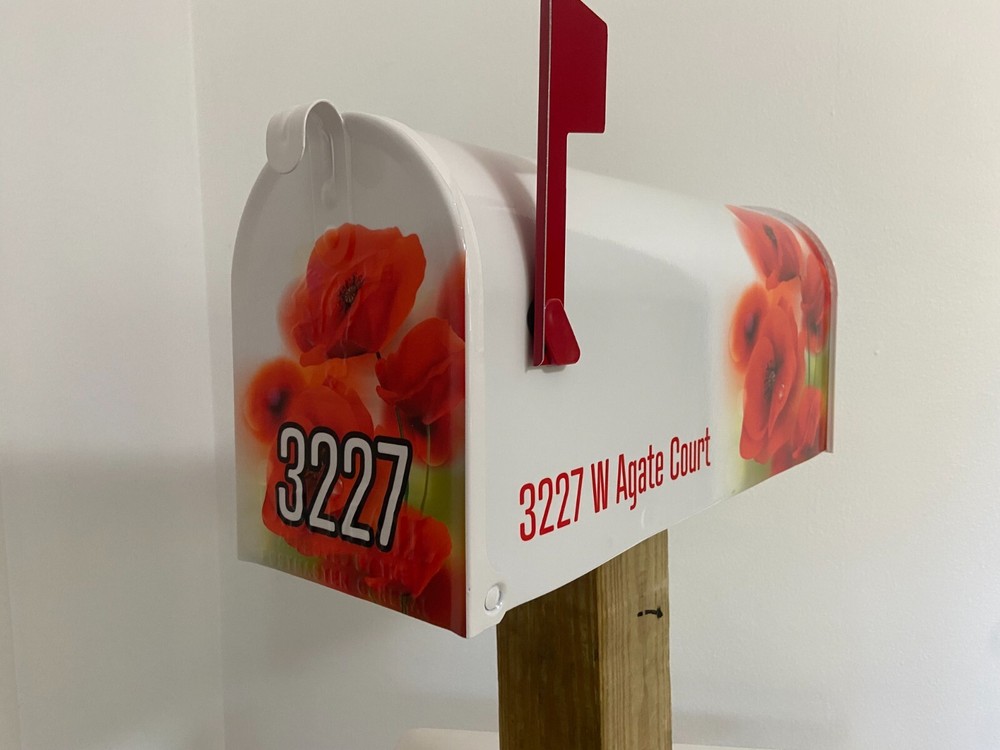 Poppies flowers mailbox gift For Parents