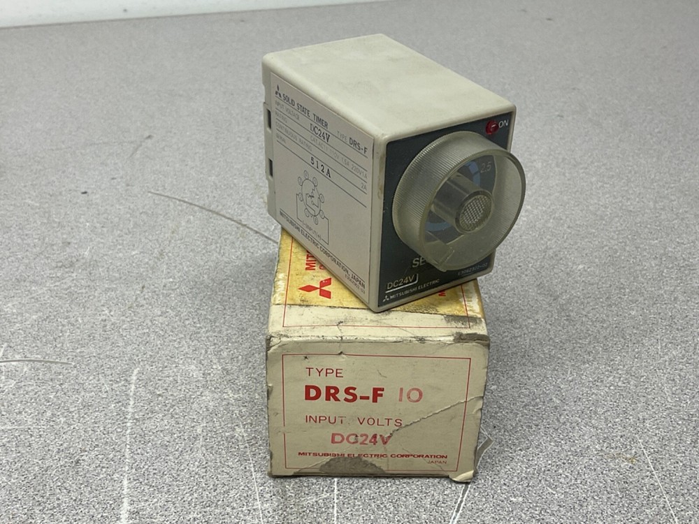 NEW Mitsubishi DRS-F Solid State Timer Relay; 0-3 Sec., DC24V